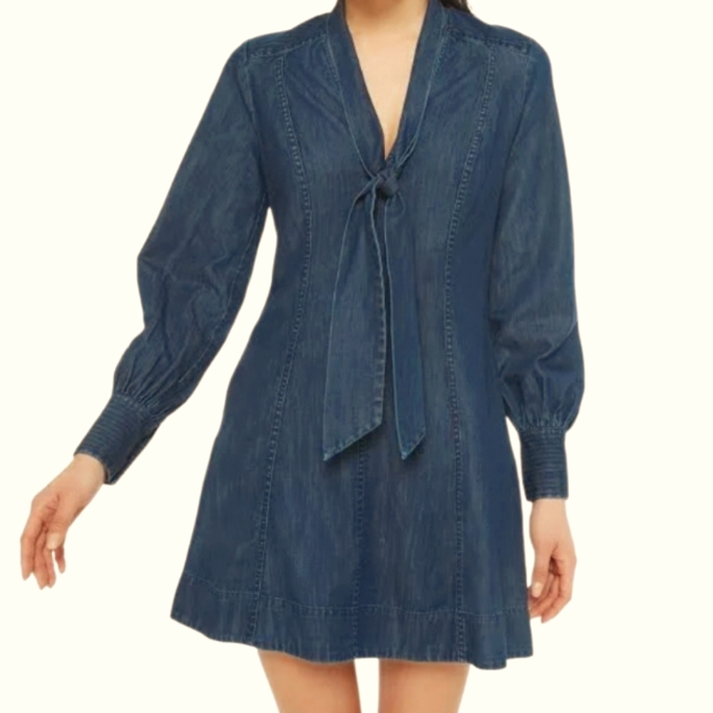 Elegant Blue Denim Dress Sz 00